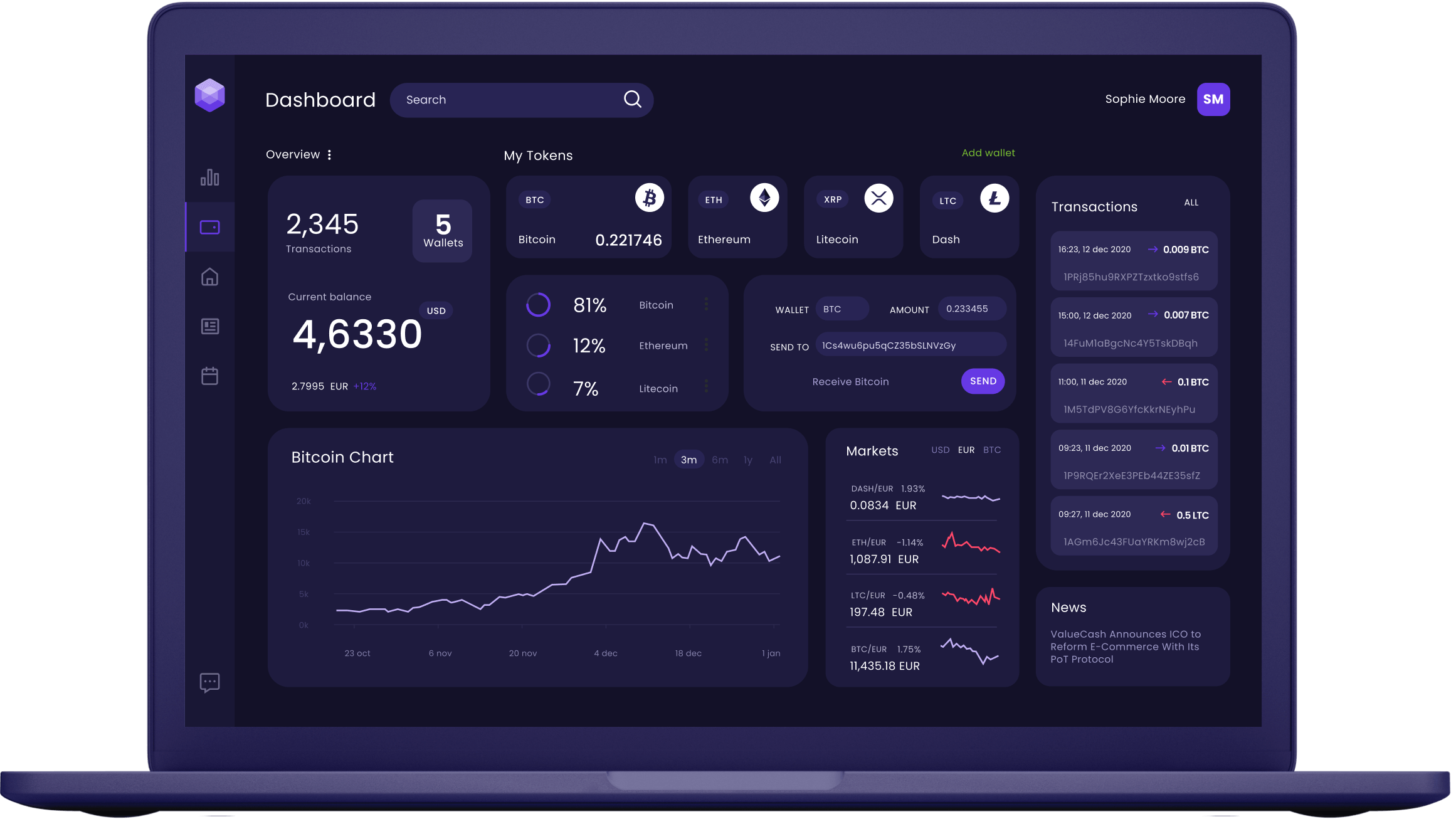 Crypto Trading Web App - Crypto Webflow Template